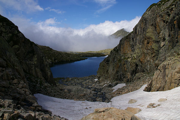 Le Lac Estelat Suprieur depuis la partie finale de la Coume Estrte